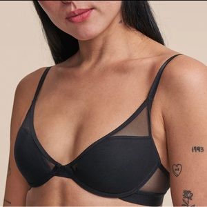 2 Pepper Mesh All You bras - Black and Tan 36A